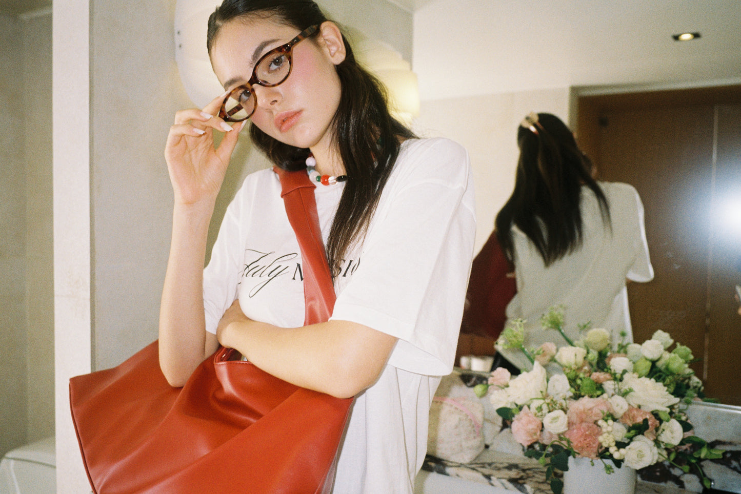 July Mansion - Giga Jersey in Burgundy Red