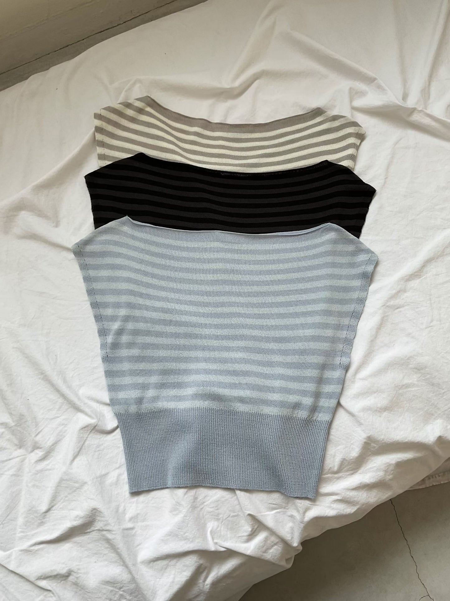 Jeju Asymmetric Top Stripes - 3 colours
