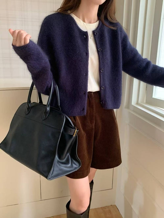 Fleecy Angora Cardigan - 7 colours
