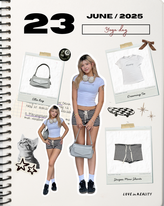 Stripes Mini Shorts