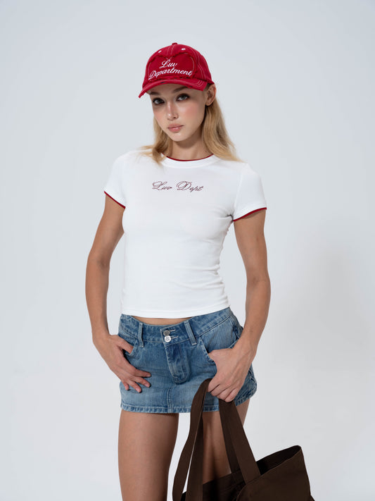 Luv Dept / Rhinestone Luv Dept Baby Tee