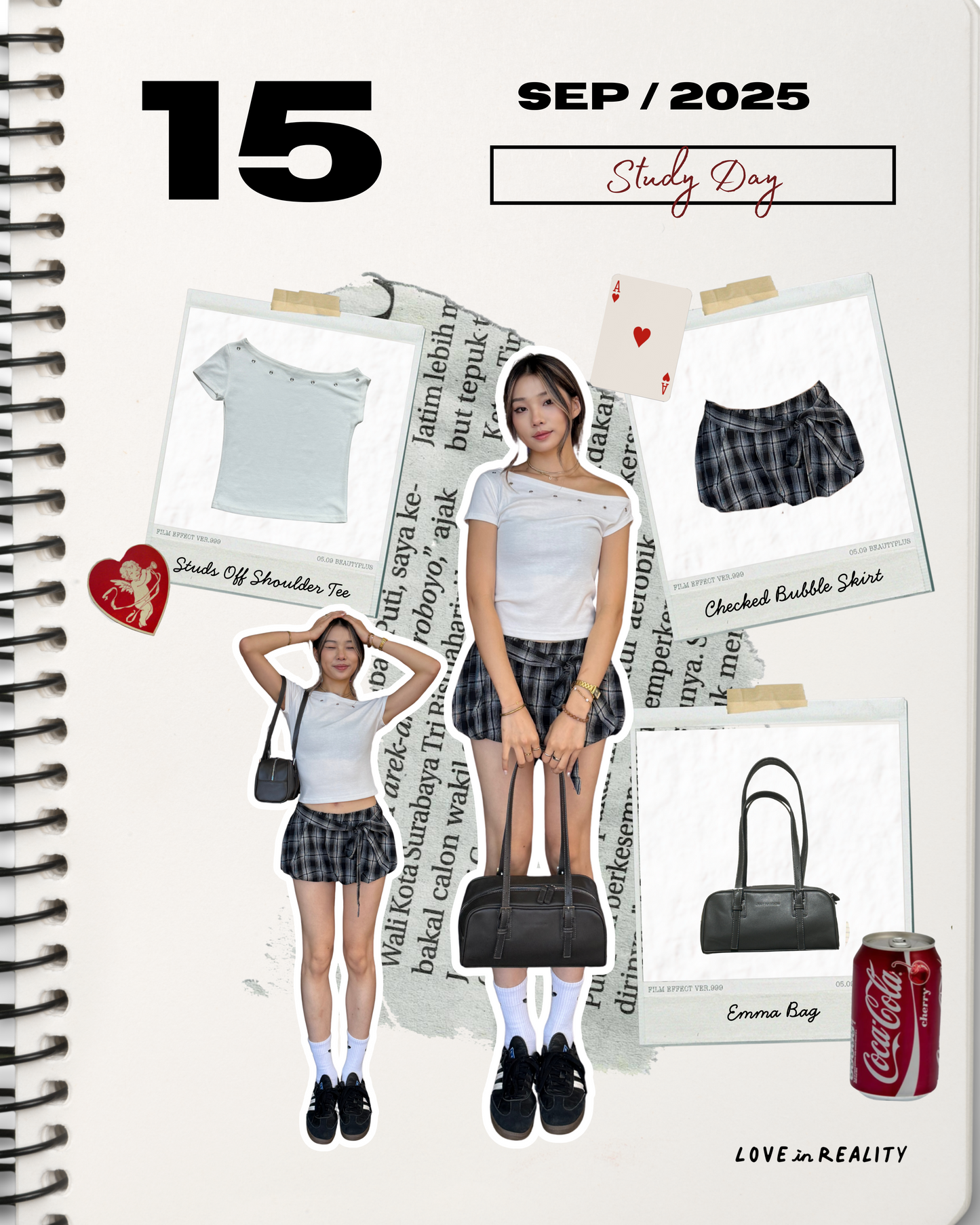 Checked Bubble Skirt - 2 colours