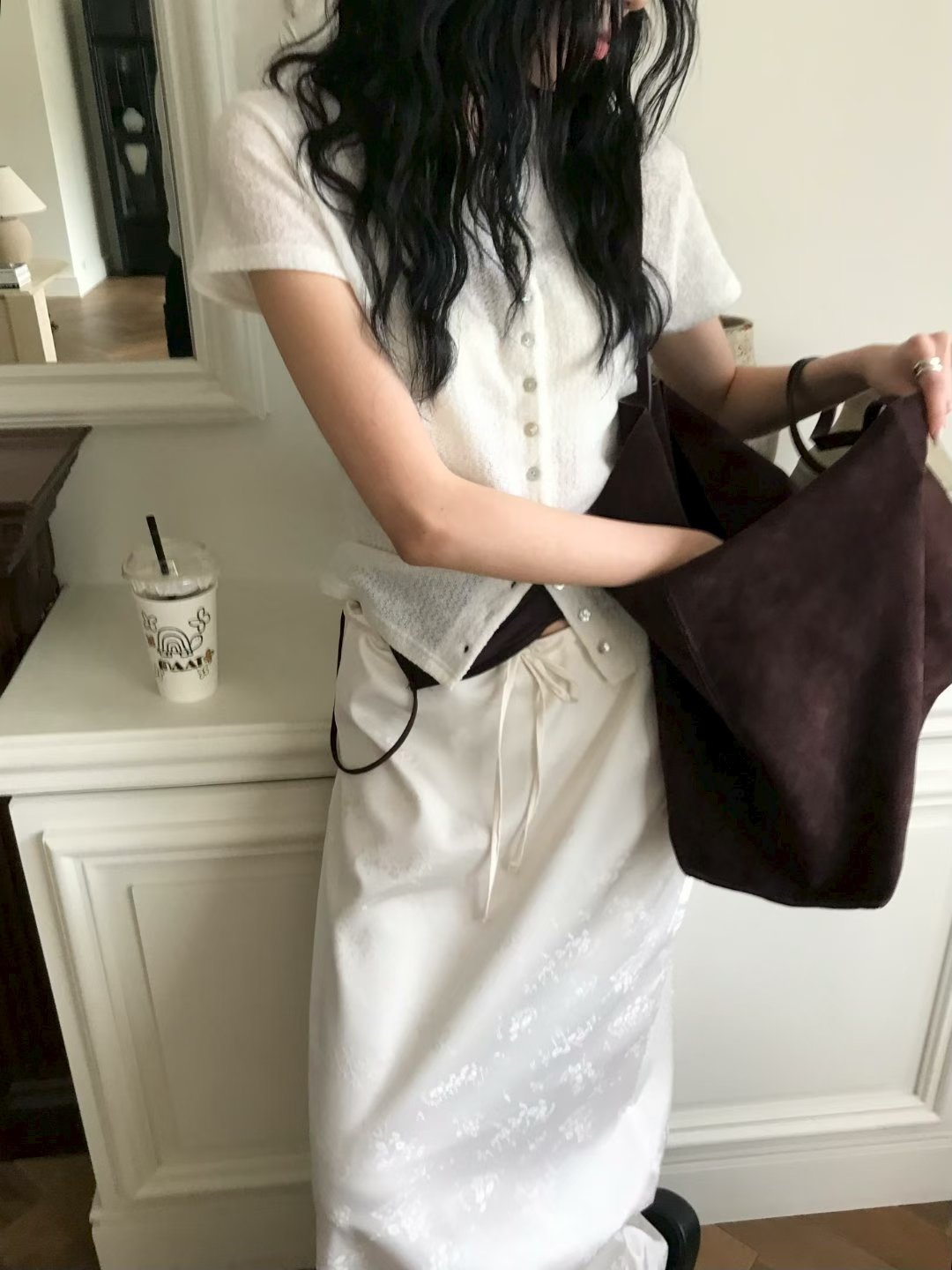 🆕 Satin Jacquard Drawstring Maxi Skirt - 2 colours