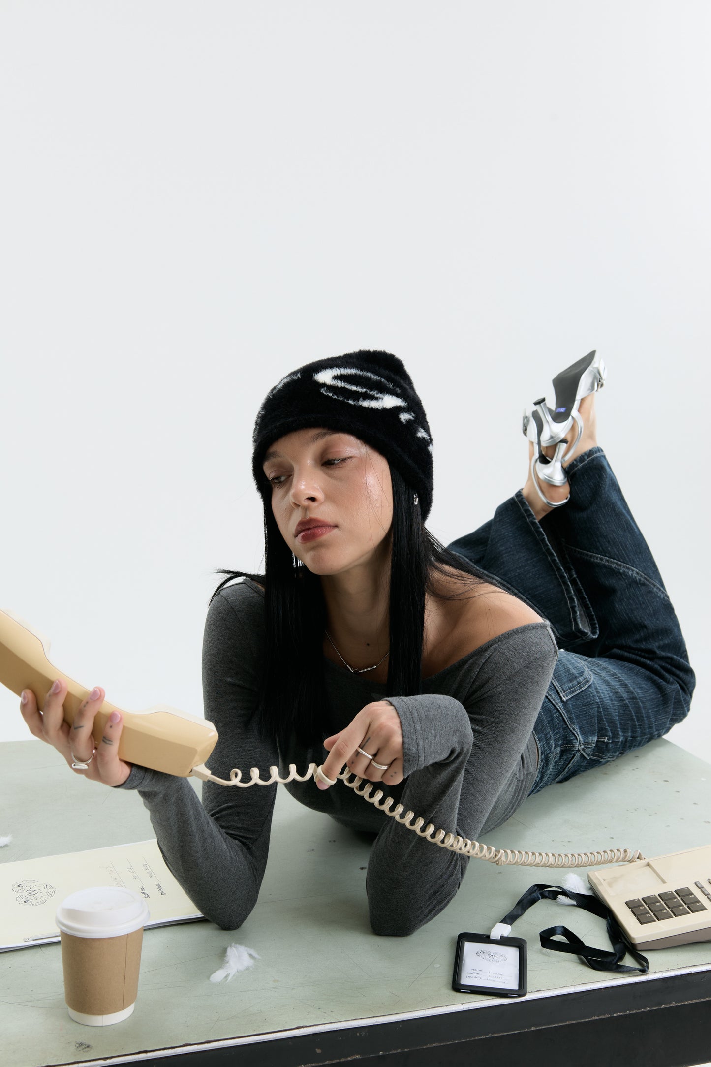 Luv Dept / ‘LUVER GIRL’ Fluffy Beanie - Black