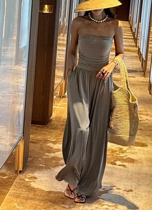 🆕 Strapless Ruched Jumpsuit (with pads) - 5 colours