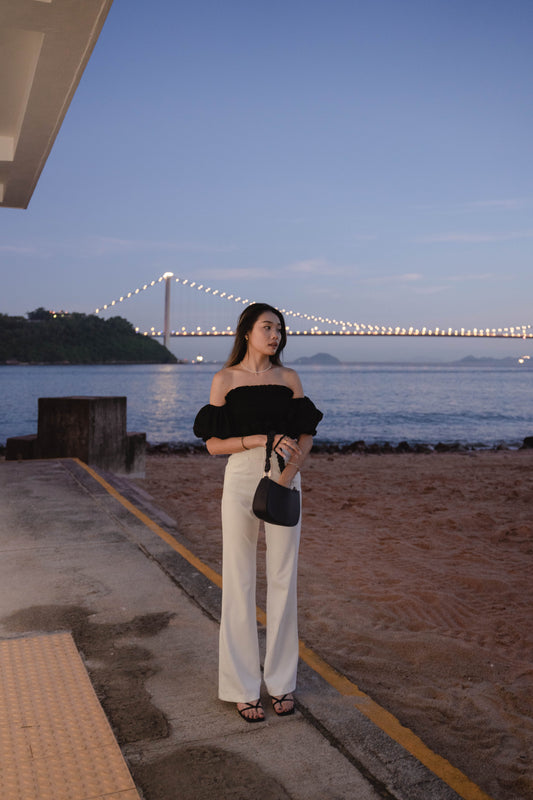 Puffy Duffy Off-shoulder Top