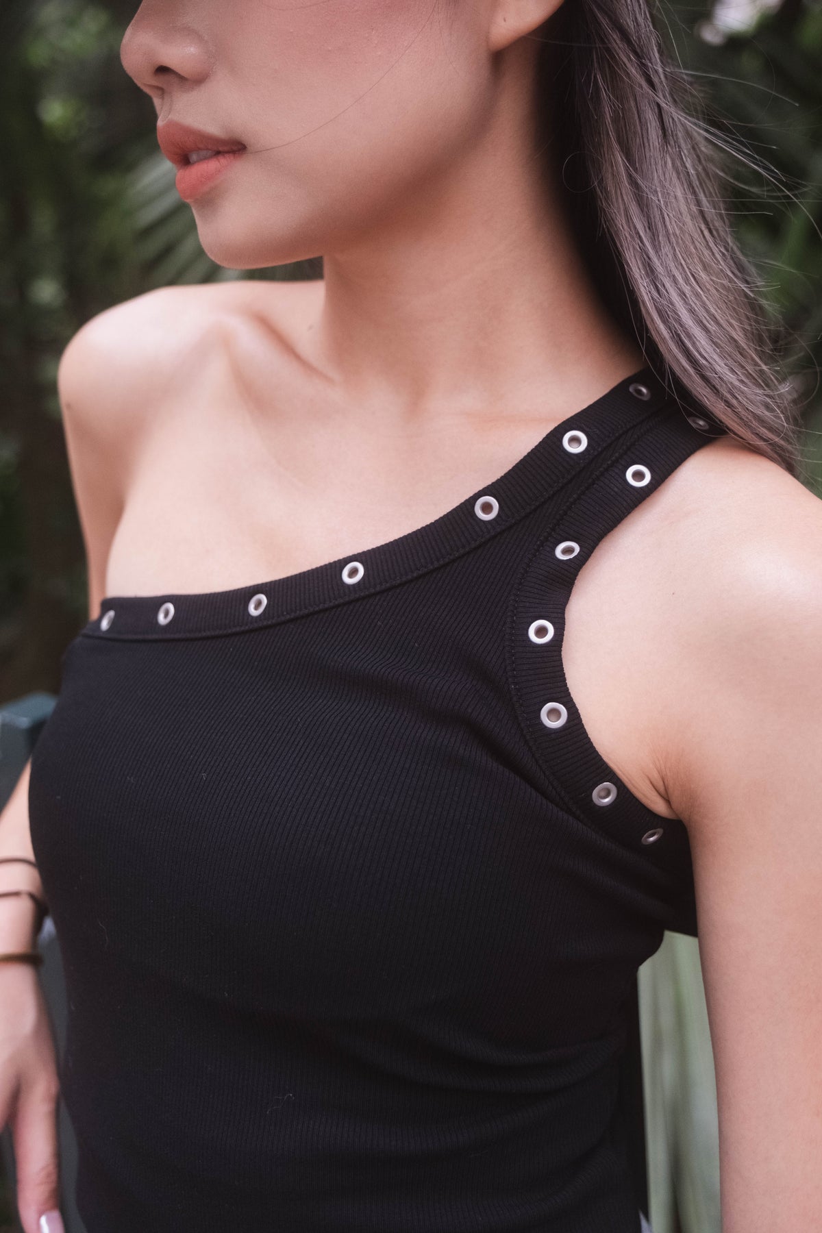 Rocky Single Shoulder Tank - Black