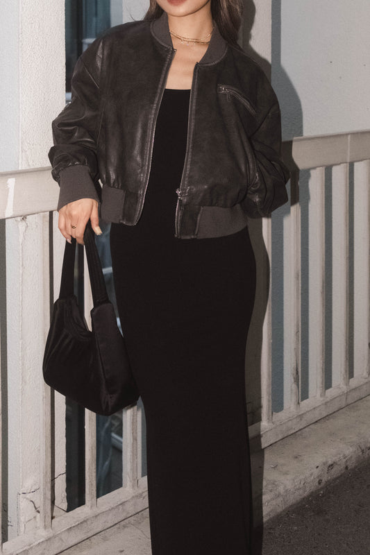 Loved Bomber Faux Leather Jacket - 2 colours