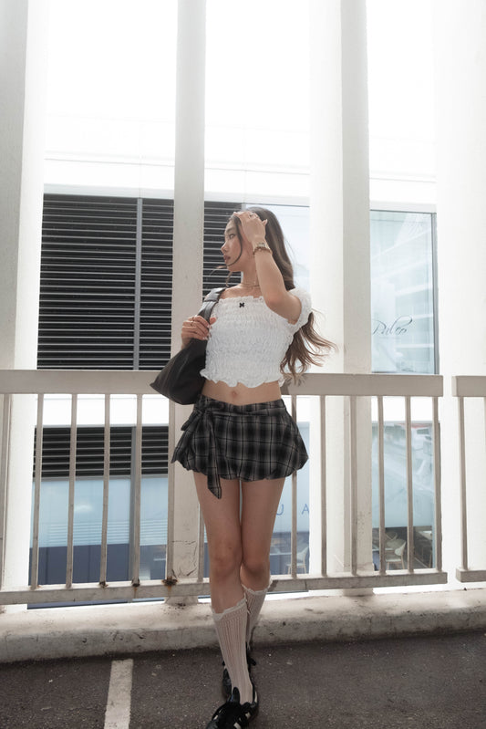 Checked Bubble Skirt - 2 colours