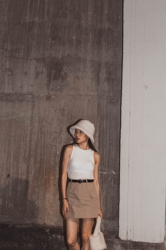 <SALE> Signature Padded Halter Top - White