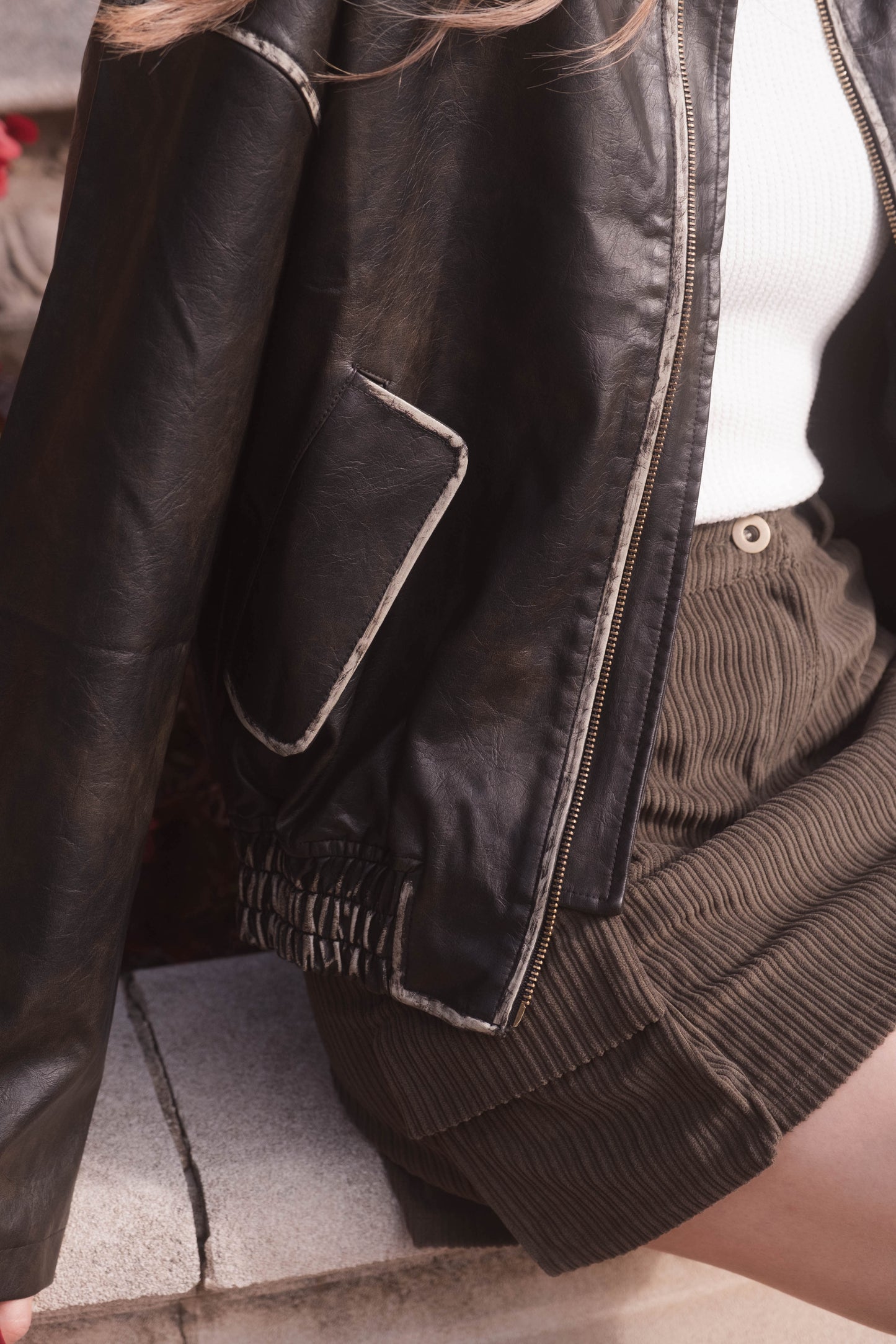 <SALE> Grandpa’s Oversized Leather Jacket