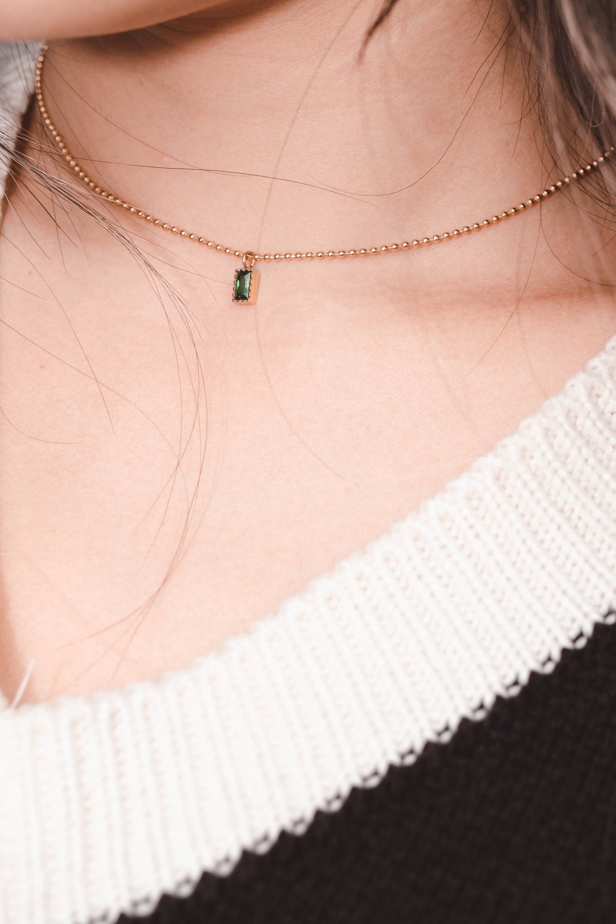 Granny Green Gem Necklace