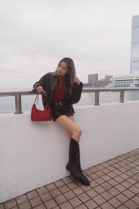 Sheer Glassy Top - Red