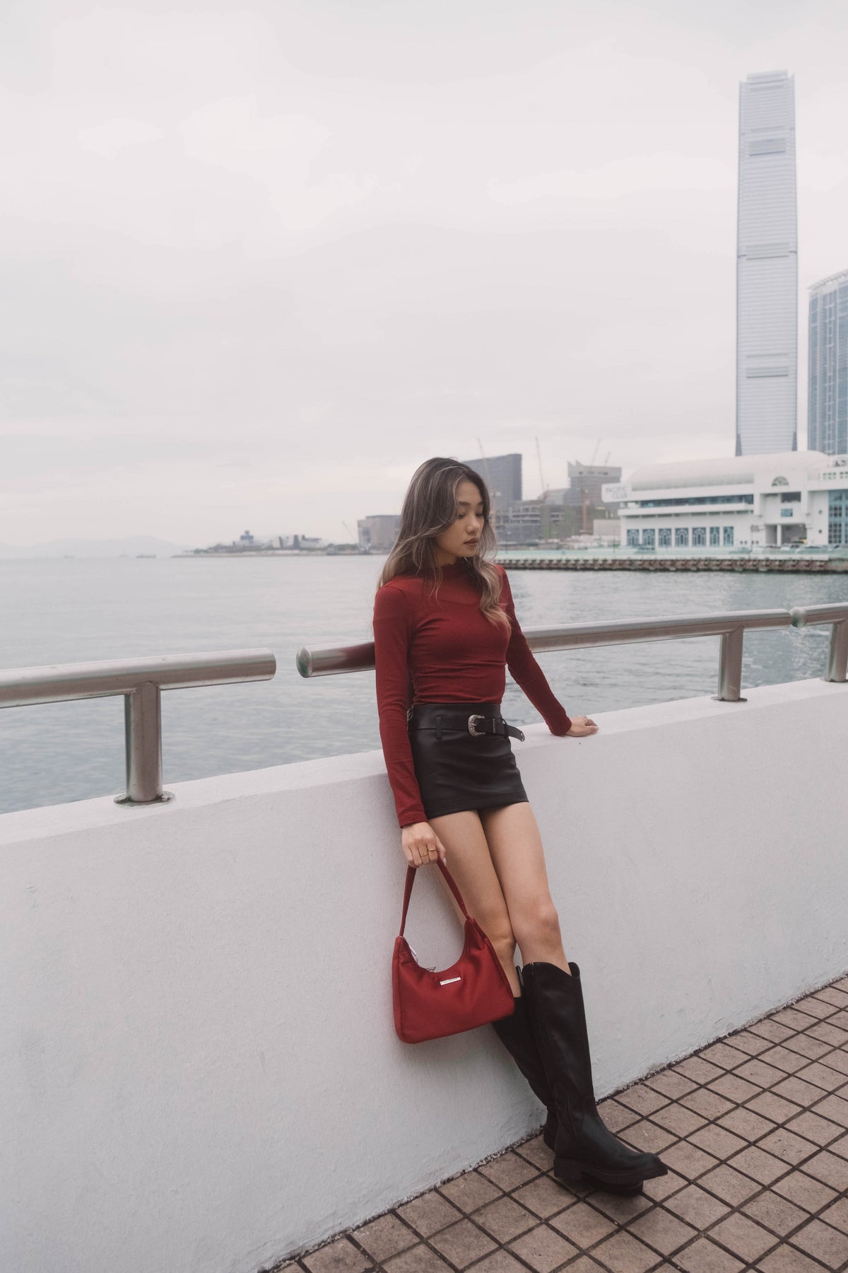 Sheer Glassy Top - Red