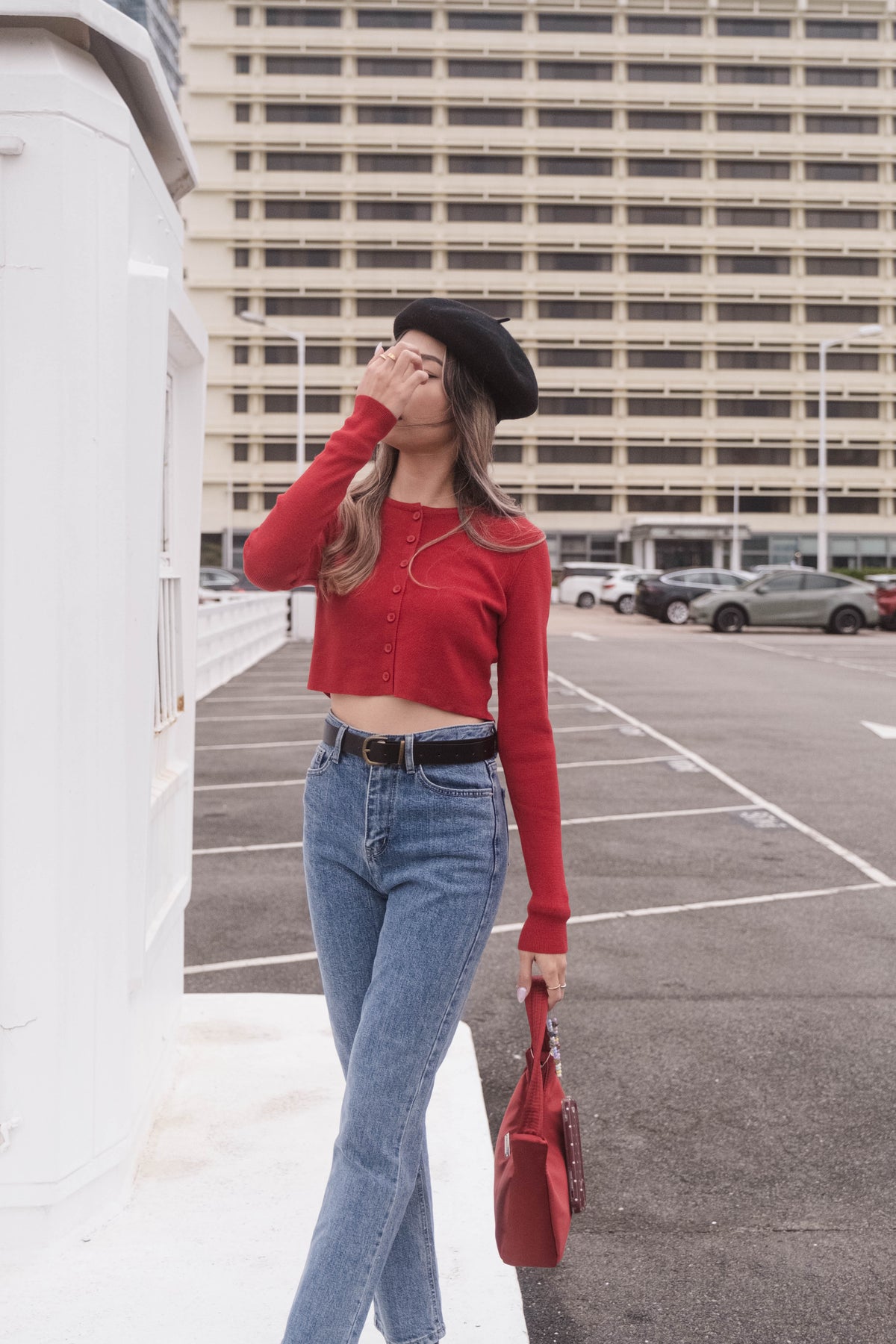 Lyon Red Flag Cardigan