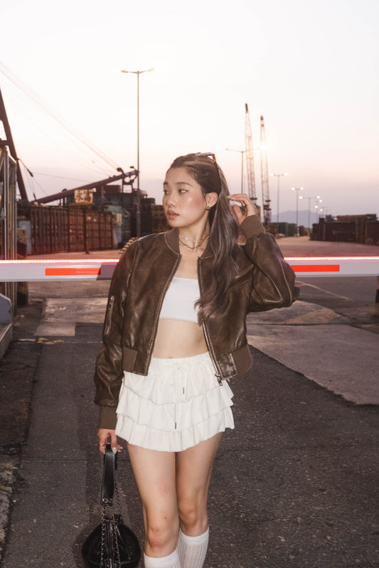 Loved Bomber Faux Leather Jacket - 2 colours
