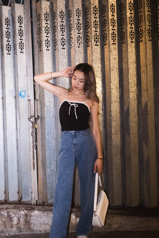 Soft Knit Ribbon Basic Cami - 2 colours
