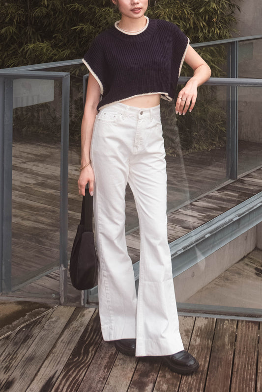 <SALE> Vanilla Boot Cut White Jeans