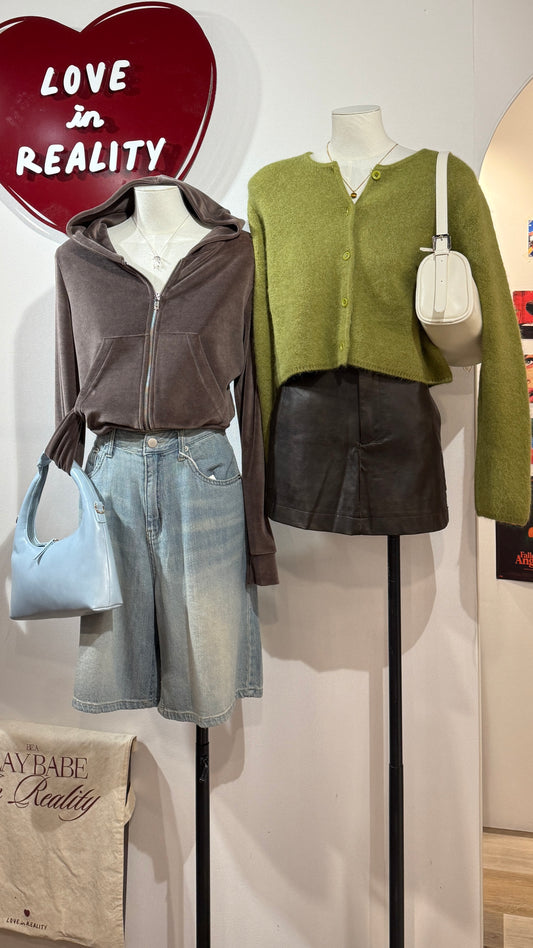 Fleecy Angora Cardigan - 7 colours