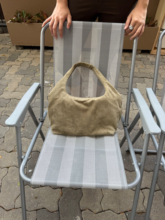 July Mansion - Medium Jersey in Avocada Suede