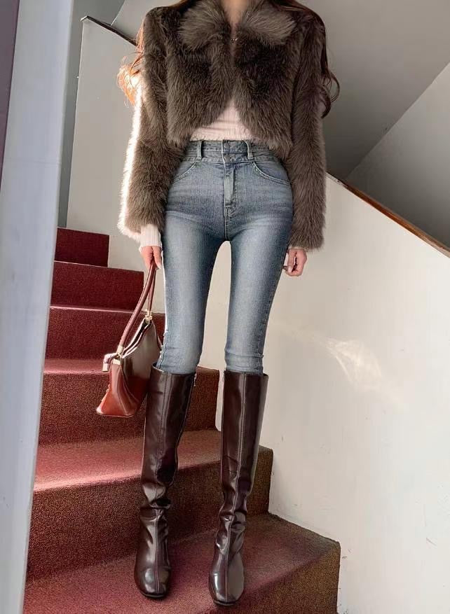 SALE Double Band Vintage Skinny Jeans