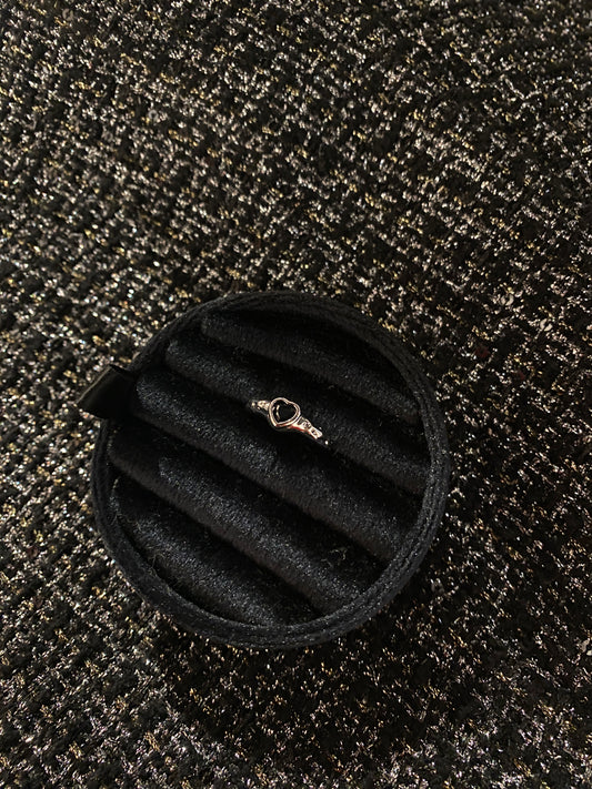 The Imperfect Black Heart Ring
