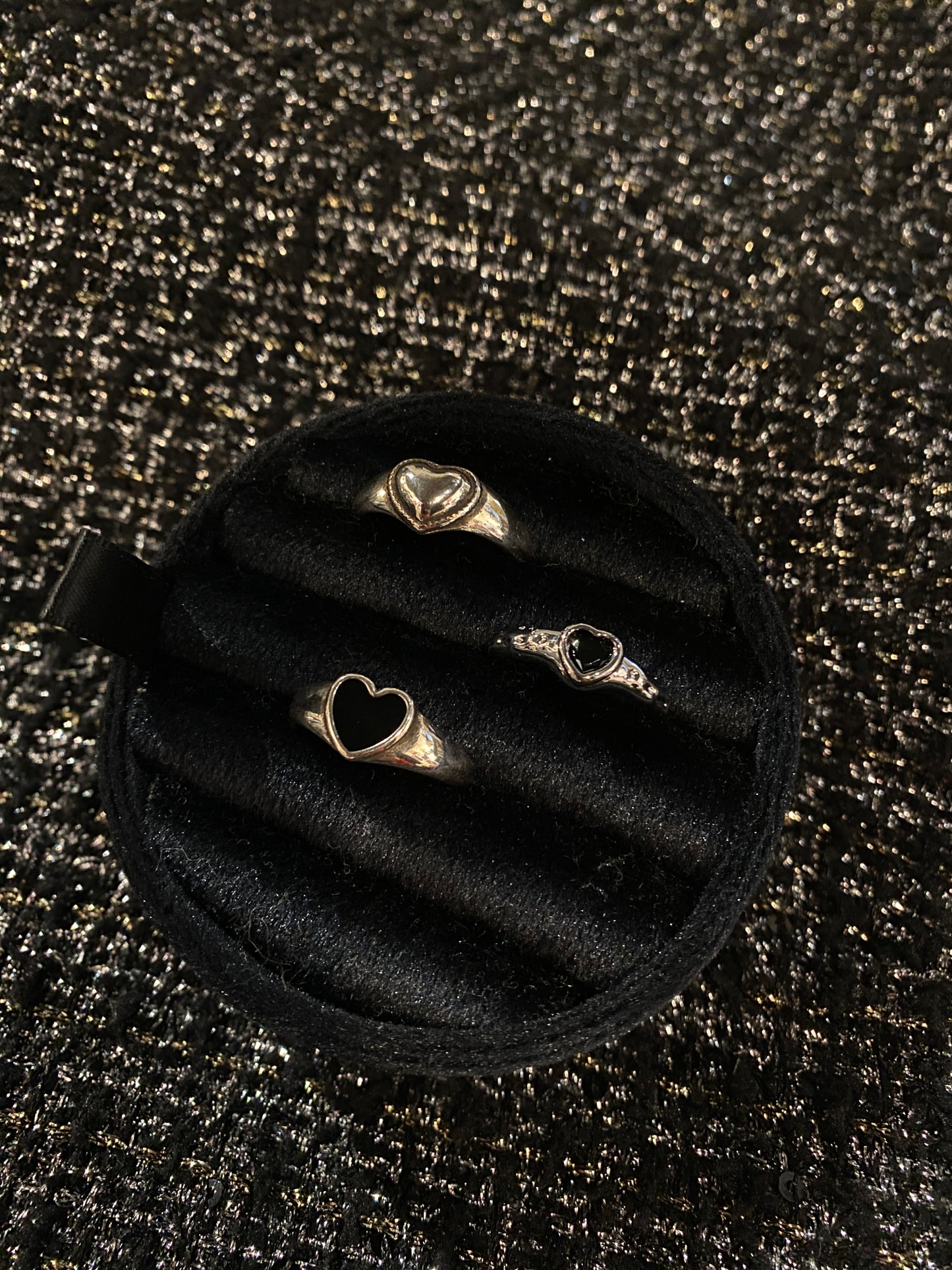 The Imperfect Black Heart Ring