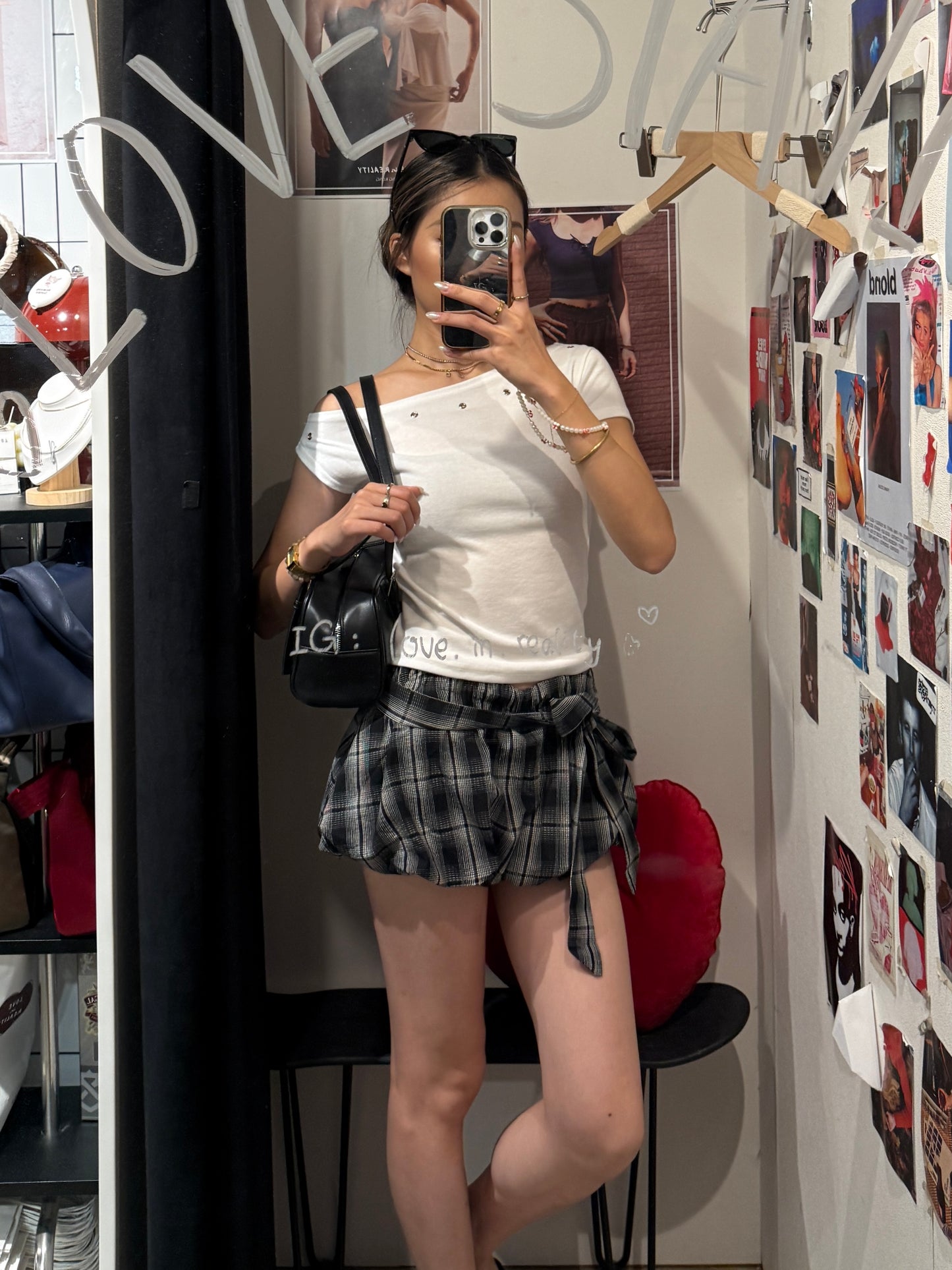 Checked Bubble Skirt - 2 colours