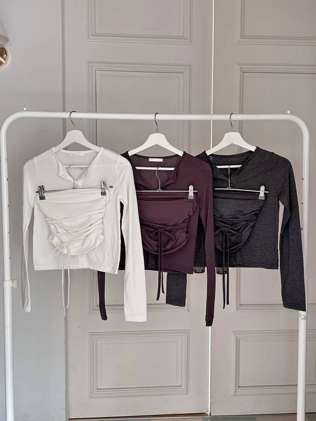 <SALE> Two-way Tie Tube Top + Cardigan - 3 colours