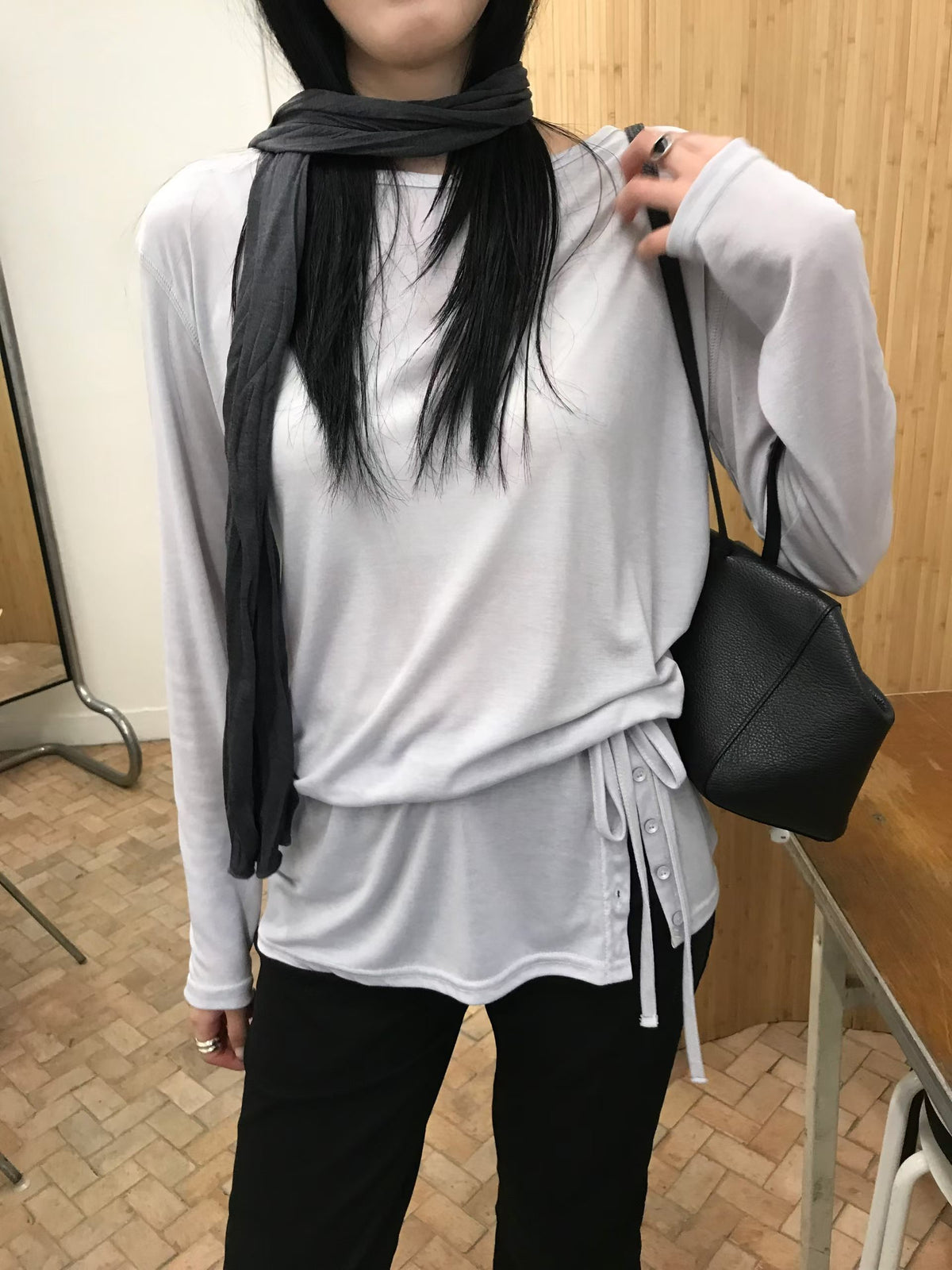 Asymmetric Side-Button Tunic Top - 3 colours
