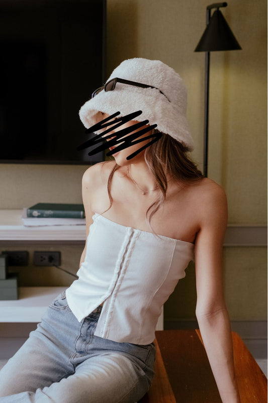 Buckle Up Playing Cami Top - White