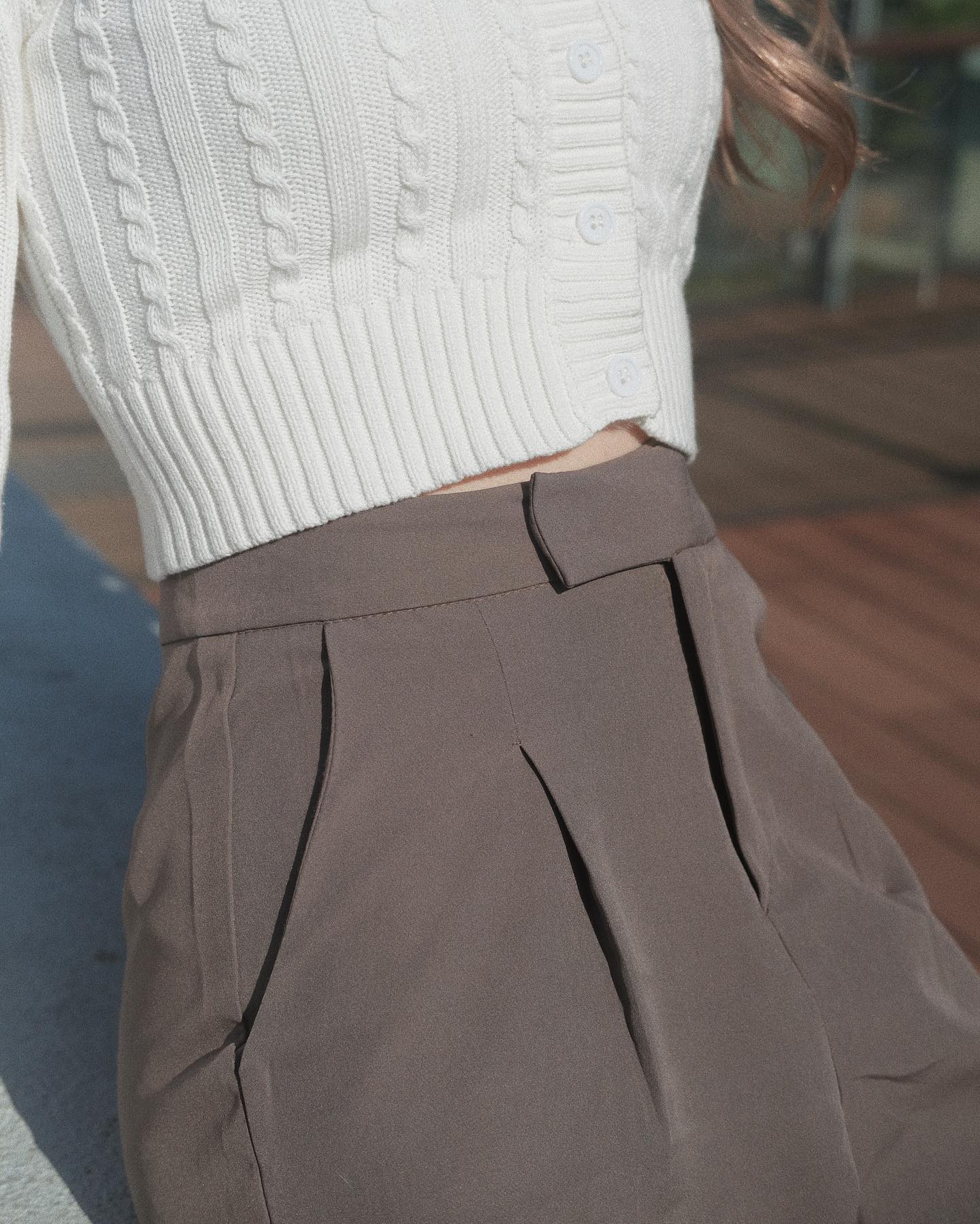 Today Not Working High-waist Pants - Grey