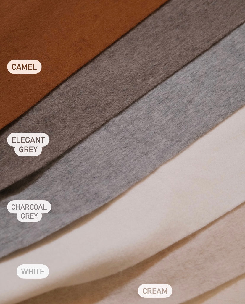 100% Wool Scarf - Cream