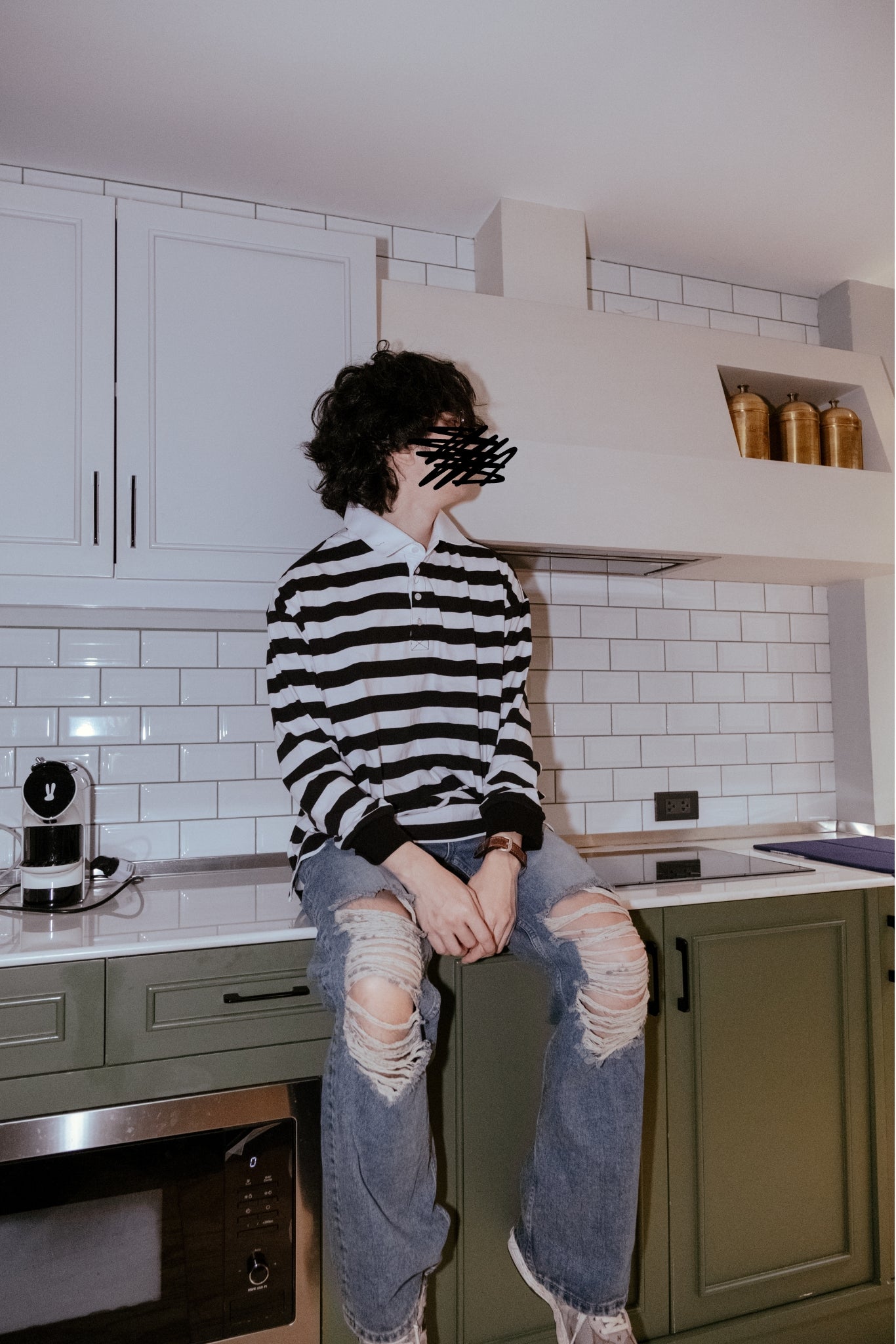 Polo Collar Basic Stripes Tee