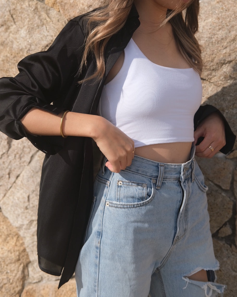 Pretty Silky Shirt - Black