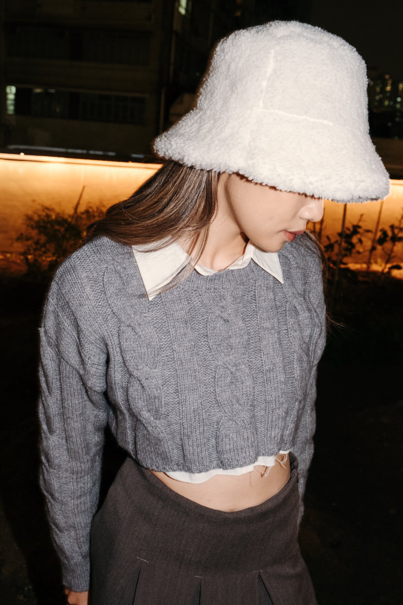Oops Mid Rise Mini Skirt - Grey