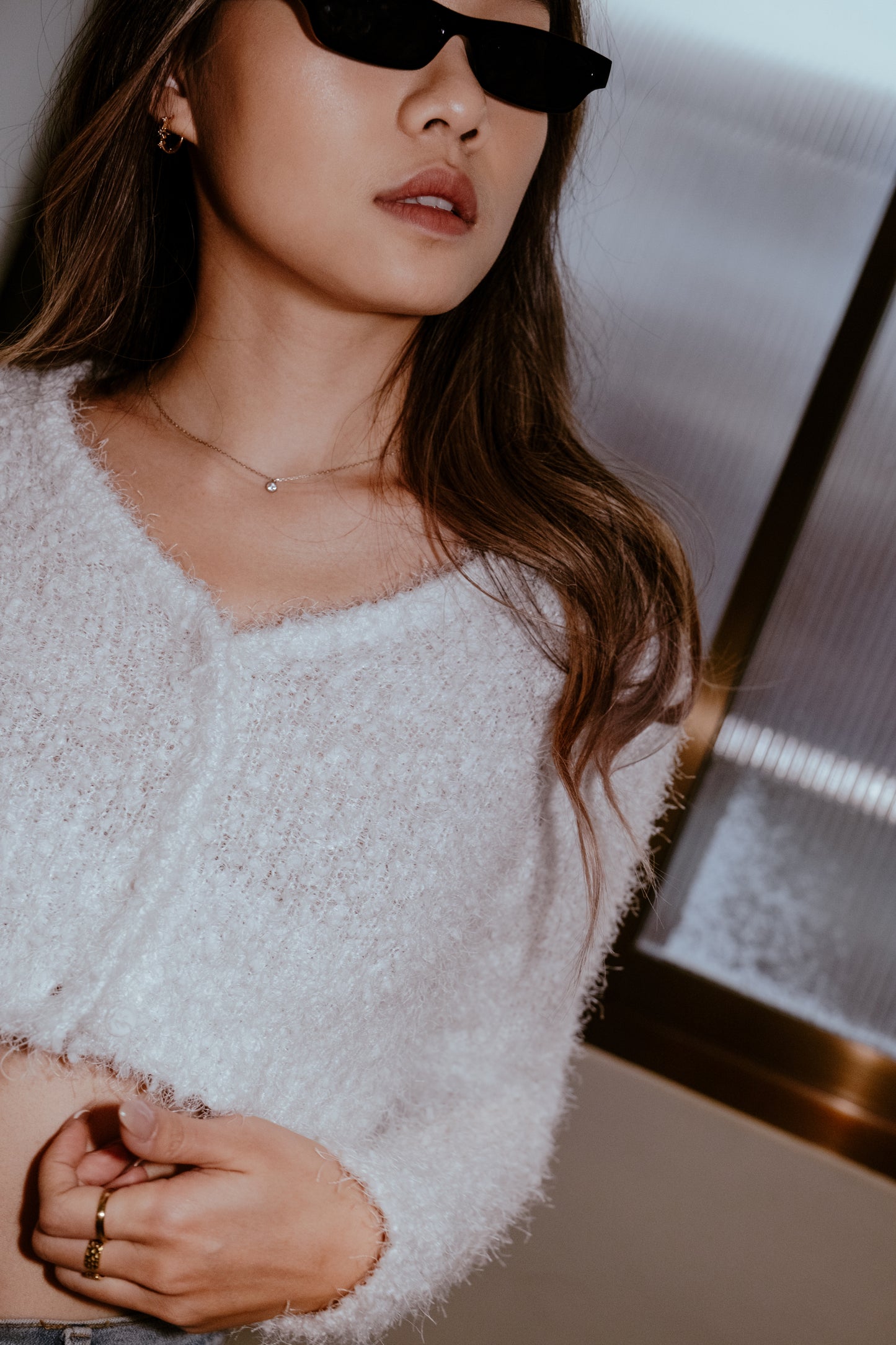 Lup Lup Cropped Cardigan - White