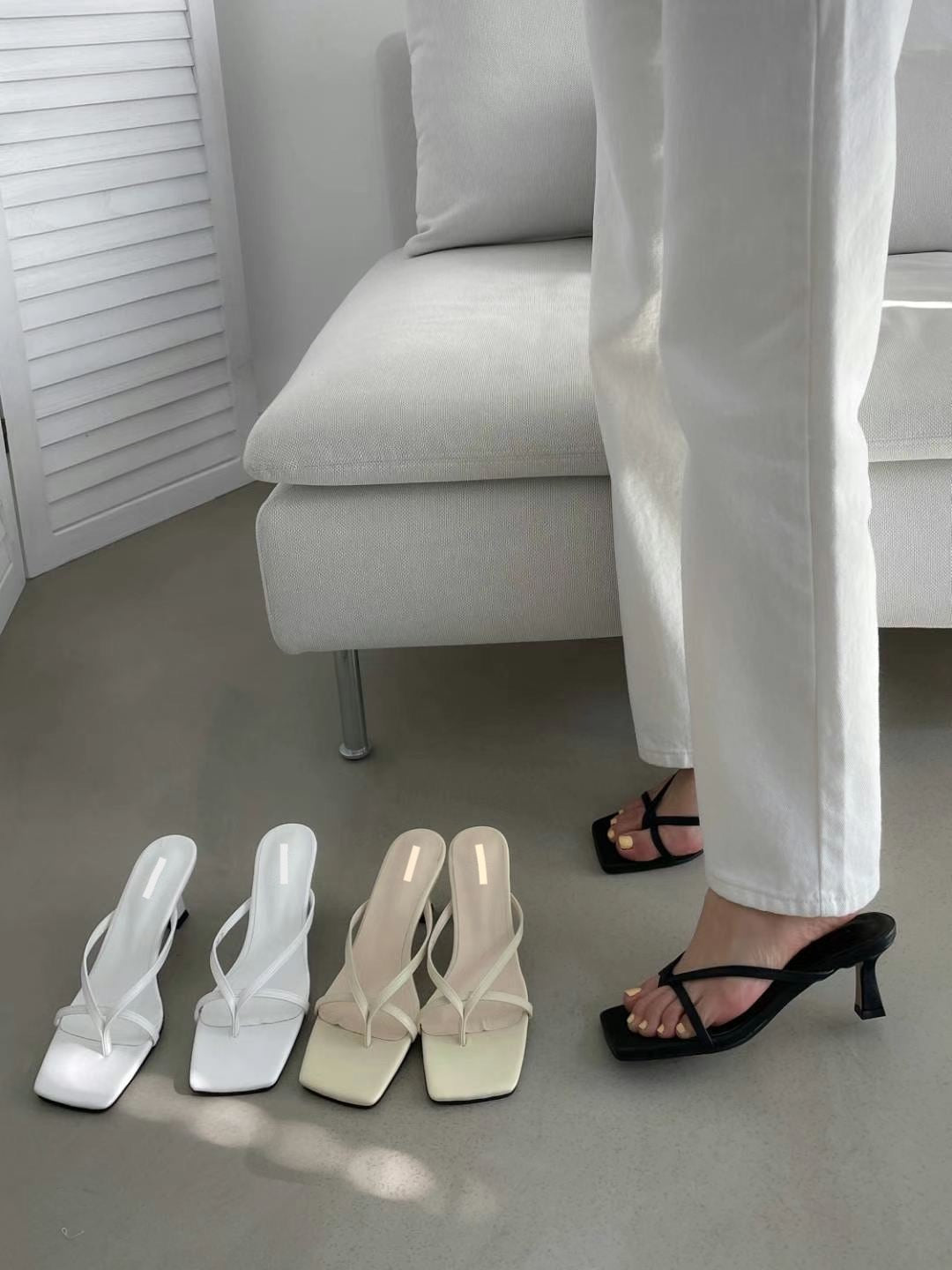 Carefree Kitten Heeled Sandals - 3 colours