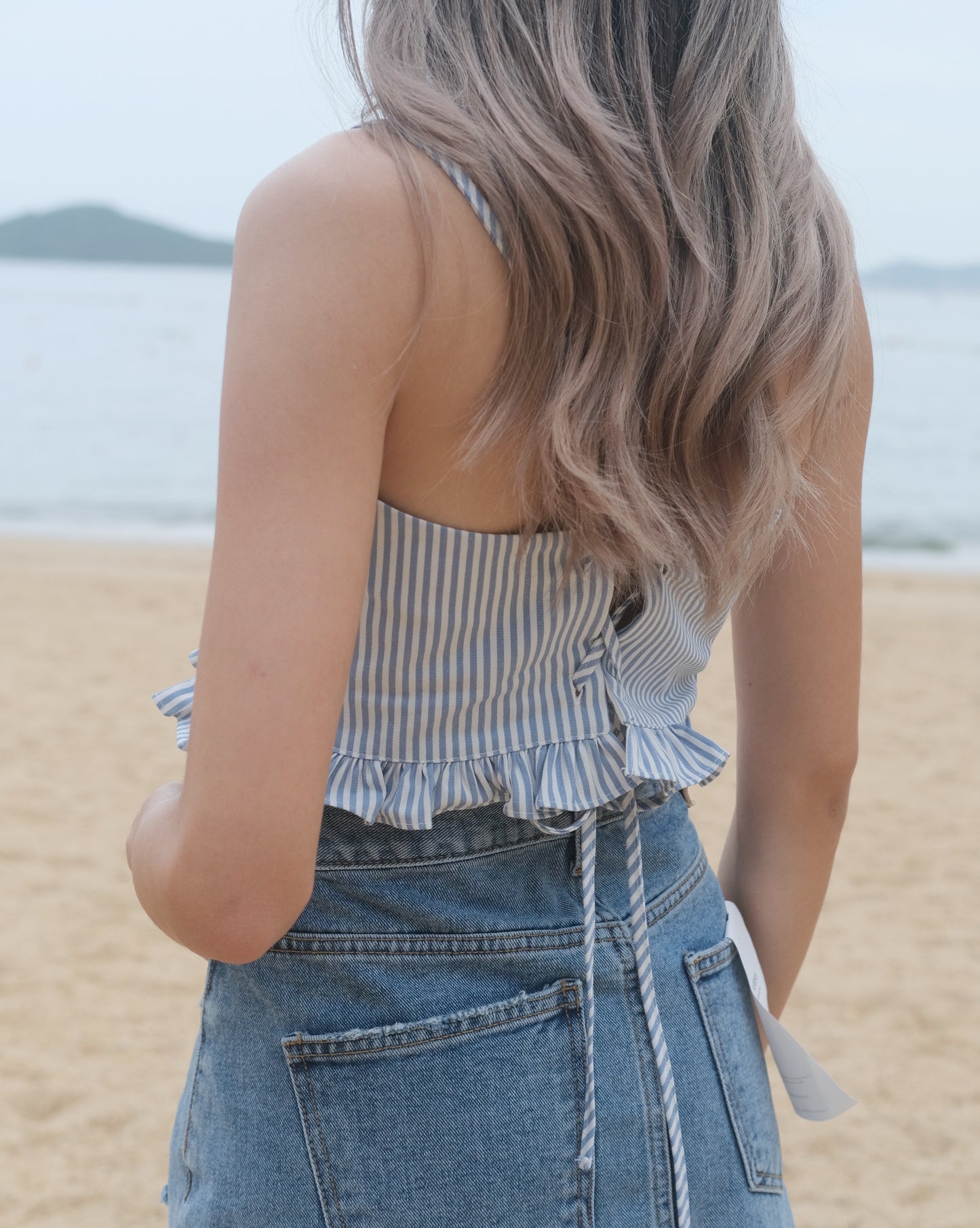 The Summer Party Tie Back Top - Baby Blue