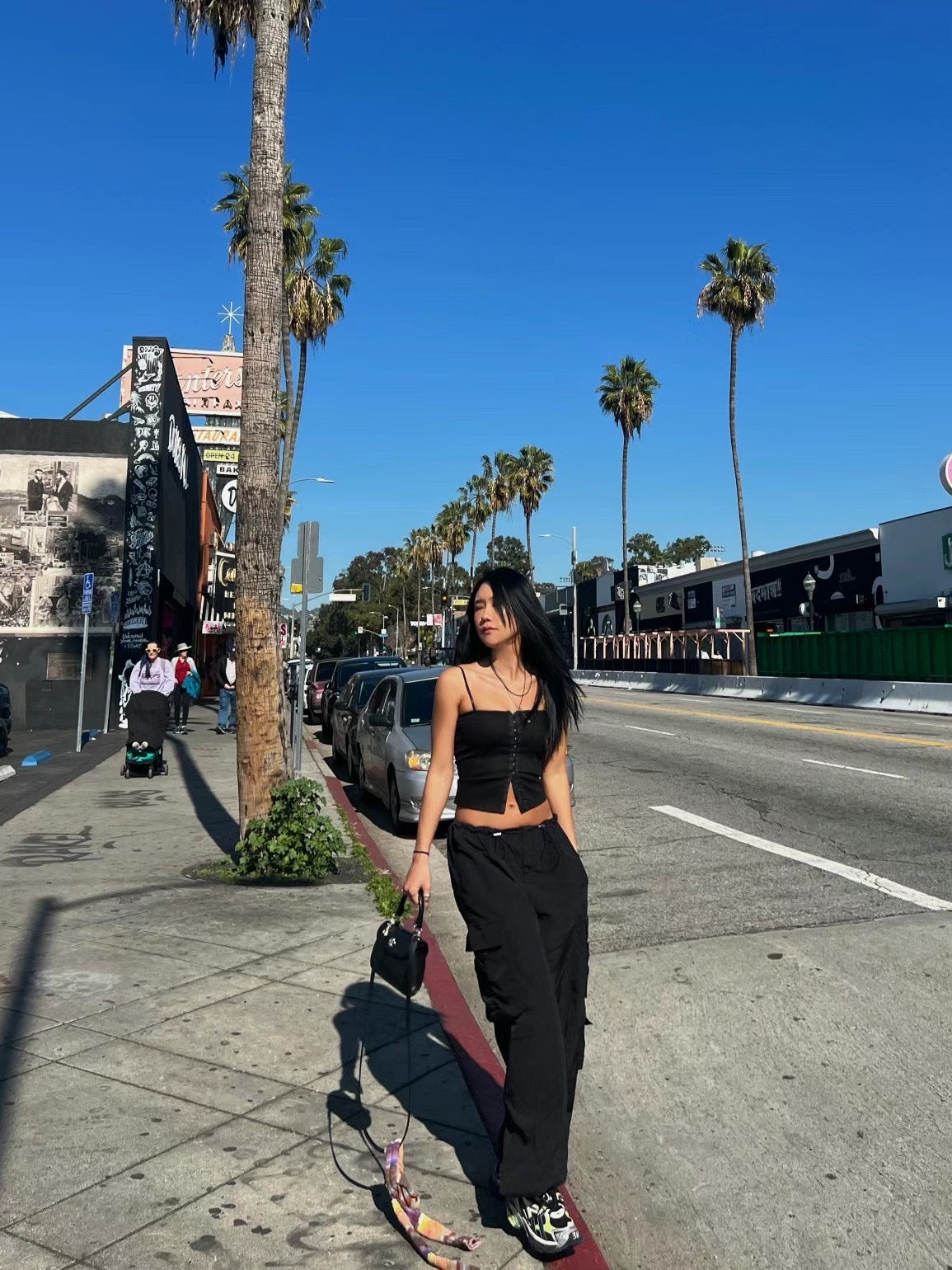 Buckle Up Playing Cami Top - Black