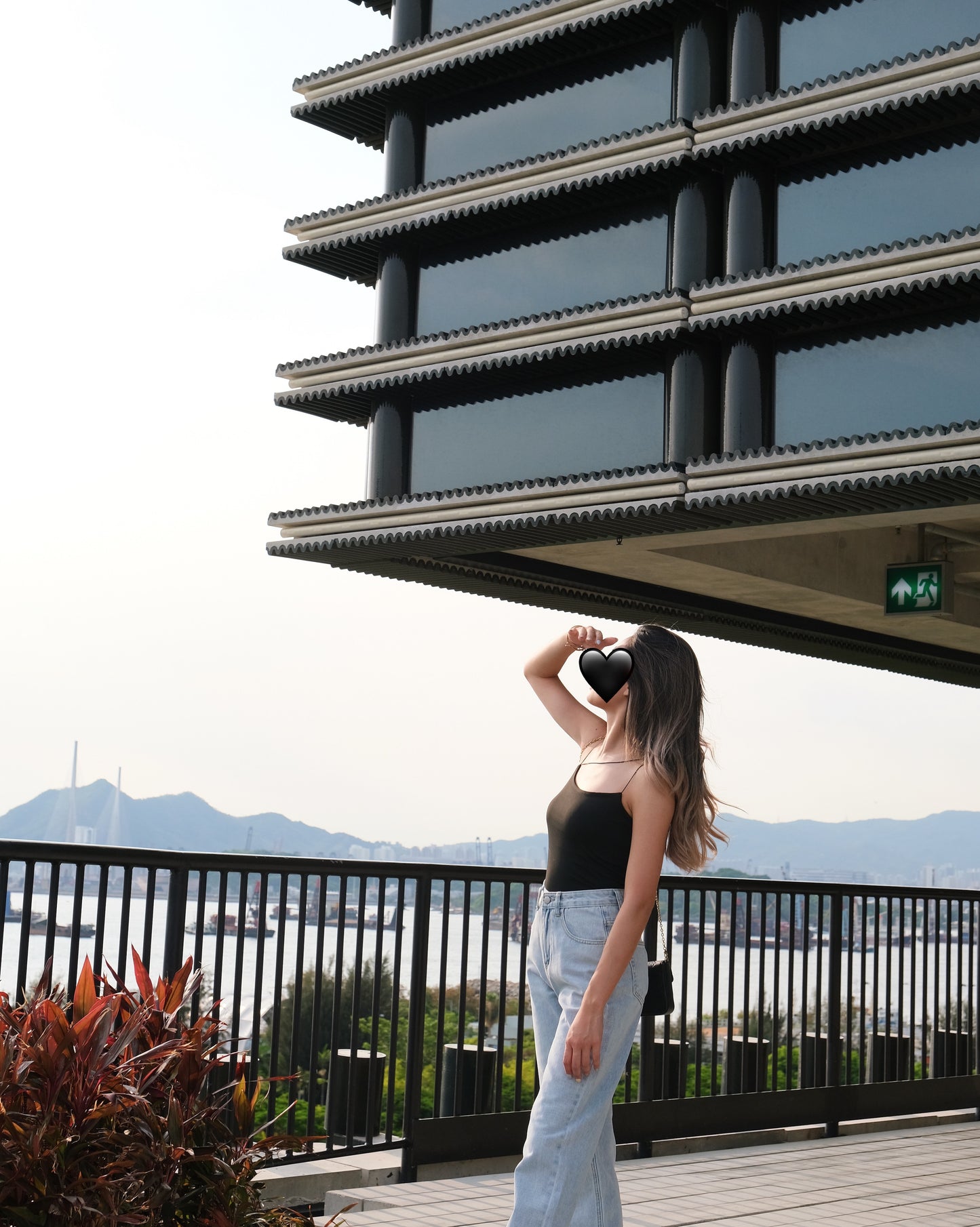 Cross Across Cami Top - Black