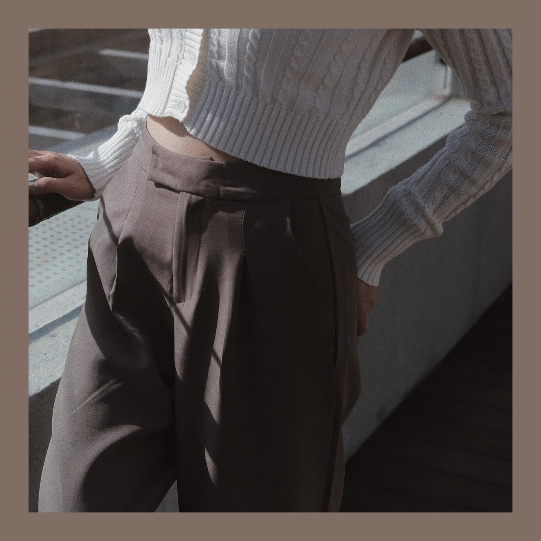 Today Not Working High-waist Pants - Grey