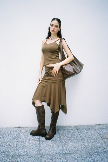 July Mansion - Giga Jersey in Cappuccino Brown