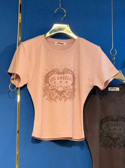 🆕 Los Angeles Graphic Baby Tee - 2 colours