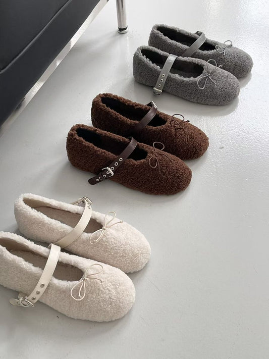 [ 🆕 私心超級愛!! 毛毛平底 Mary Jane] Momo Ballet Flats - 3 colours
