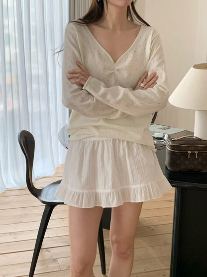 [ 🆕 田園風飄逸短裙 ₊˚⋆.ೃ𐦍 ] Cinderella Mini Skirt - 2 colours