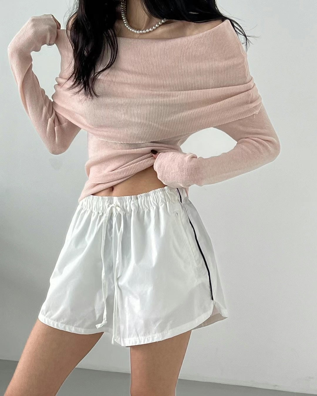 [ 必備 ! 軟糯親膚氣質款 ] Second Skin Off Shoulder Sheer Top - 4 colours