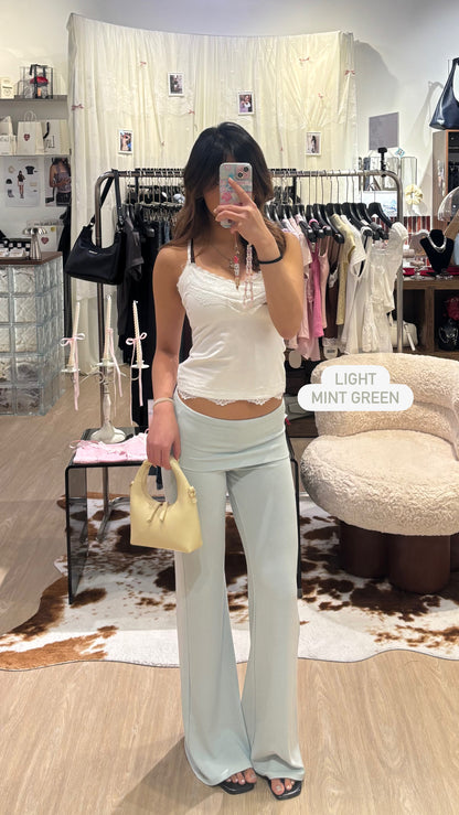 🆕 Foldover Waistband Flare Pants - 4 colours