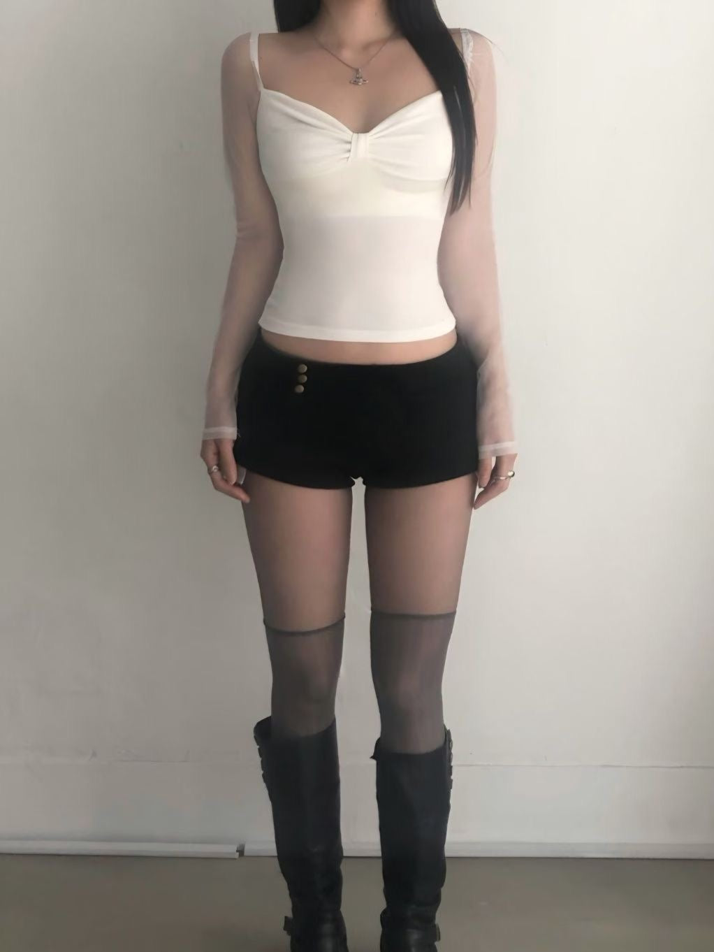 [ 🆕 不撞款～ 薄紗袖 ] Sheer Bubble Sleeves Top - 3 colours