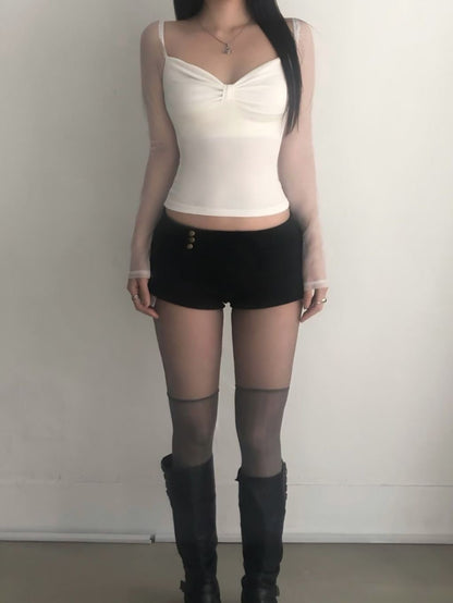 [ 🆕 不撞款～ 薄紗袖 ] Sheer Bubble Sleeves Top - 3 colours
